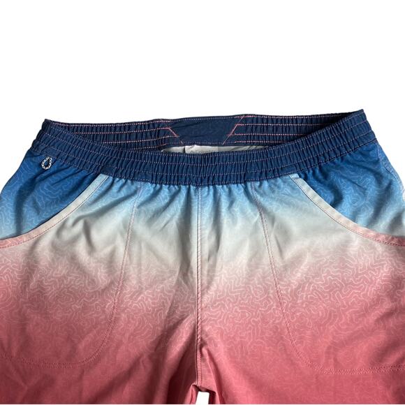 Columbia PFG Boardshorts Blue Mens Swim Trunks Zippered Pocket Large Vacation - Picture 5 of 15